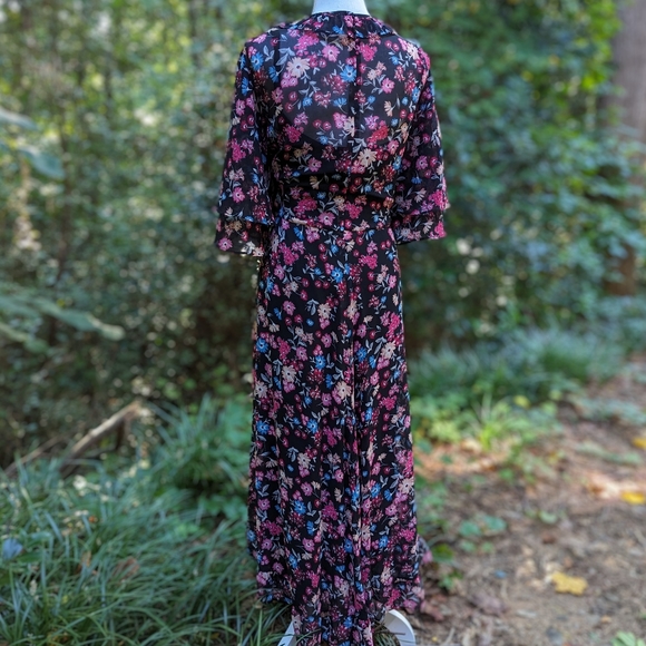 CALVIN KLEIN Plus Size Faux Wrap Dress Floral Print Size 24 - Picture 4 of 11